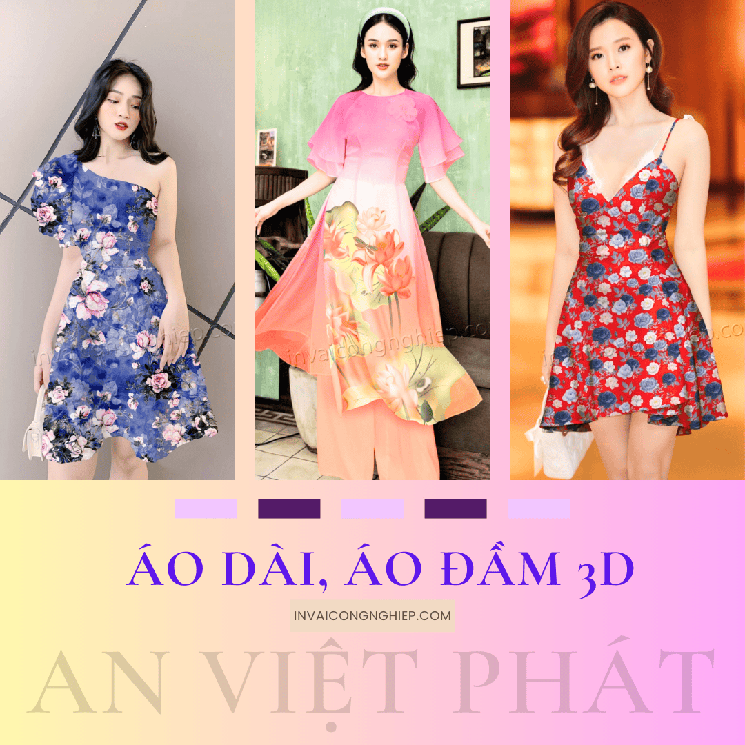 in áo dài, váy đầm